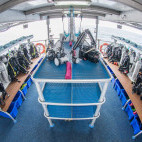Dive deck on board Mike Ball's Spoilsport liveaboard.
