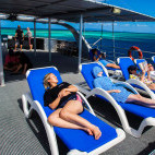 Sun deck on board Mike Ball's Spoilsport liveaboard.