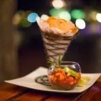 Example of an appetiser at Chabil Mar Villas, Belize.