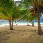 The holiday island at Chabil Mar Villas, Belize.