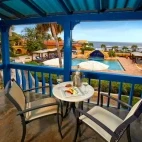 Garden pool rooms balcony view at Divi Flamingo Beach Resort, Bonaire
