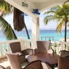 View of a balcony at Belmar Oceanfront Apartments, Bonaire.