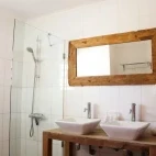 Example of a bathroom at Belmar Oceanfront Apartments, Bonaire.