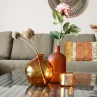 View of a living room at Belmar Oceanfront Apartments, Bonaire.