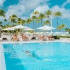 Swimming pool at Bucuti & Tara Beach Resorts in Aruba, the Caribbean.
