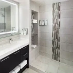 Suite bathroom at Bucuti & Tara Beach Resorts in Aruba, the Caribbean.