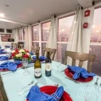 View of the dining room on board of Bahamas Aggressor II.