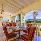 Outdoor dining at Blue Horizons Garden Resort in Grenada