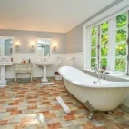 A bathroom at the Beach House, Anse Chastanet Resort, St Lucia