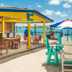 Sharkies beach bar at Bimini Big Game Club in the Bahamas.