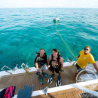 Dive deck on board Bahamas Aggressor liveaboard