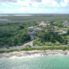 Aerial of Orange Hill Beach Inn in the Bahamas
