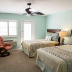Double bedroom at Brac Reef Beach Resort in Grand Cayman, the Cayman Islands