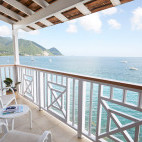 View from Fort Young Hotel & Dive Resort in Dominica.