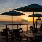 Sunset from Fort Young Hotel & Dive Resort in Dominica.
