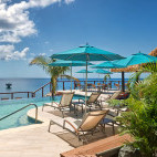 Swimming pool at Fort Young Hotel & Dive Resort in Dominica.