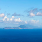 St Eustatius from Saba in the Caribbean