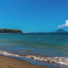 St Eustatius from St Kitts in the Caribbean