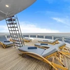 Fly deck loungers on Sea Serpent Grand, Red Sea.