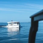 View of a diving boat sailing towards Nautilus Two.