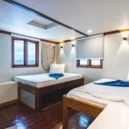 Image of the twin double room, situated on the main deck of Nautilus Two.