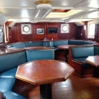 Saloon on board Sea Pearl liveaboard in the Seychelles