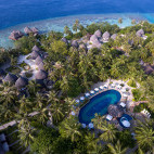 Aerial of Bandos Maldives.