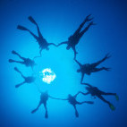 Divers in the Maldives