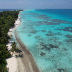 Aerial of Dhigurah, Maldives. Image by Boutique Beach Resort