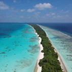 Aerial of Dhigurah, Maldives. Image by Boutique Beach Resort