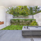 Beach villa bathroom at Alila Kothaifaru in the Maldives.