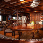 Bar on board Amba liveaboard in the Maldives