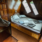 Upper standard double cabin on board Amba liveaboard in the Maldives.