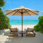 Beach near Barefoot Eco Resort in the Maldives