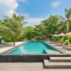Swimming pool at Barefoot Eco Resort in the Maldives