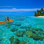 Kayaking near Barefoot Eco Resort in the Maldives