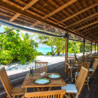 Terrace at Barefoot Eco Resort in the Maldives