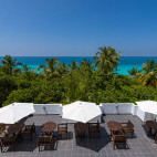 View to the ocean from Boutique Beach Resort on Dhigurah, Maldives