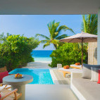 Beach villa with pool at Dhigali Maldives