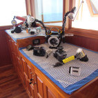 Camera room onboard M/Y Duke of York liveaboard