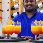 Barman on board Emperor Explorer liveaboard in the Maldives.