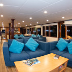Saloon on board Emperor Leo liveaboard in the Maldives