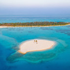 Aerial of Innahura Resort in the Maldives
