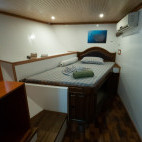 Lower deck single cabin on board Mariana liveaboard in the Maldives.