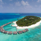 Aerial of Reethi Beach in the Maldives