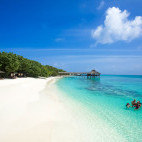 Beach at Reethi Beach in the Maldives.
