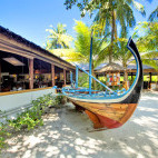 Rehendi restaurant at Reethi Beach in the Maldives.