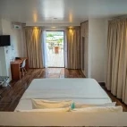 The upper floor double terrace room at La Isla Hotel, Santa Cruz, Galapagos