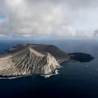 Aerial of San Benedicto Island in Mexico