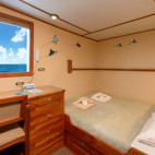 Cabin on board Sea Hunter in Cocos Island.